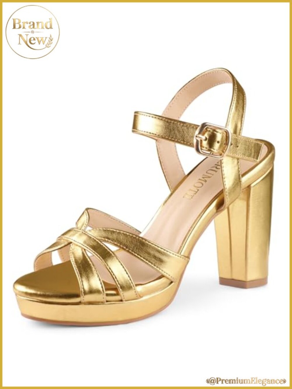 Women's Chunky Heels Ankle Strap Platform Sandals Block Heel